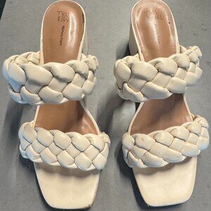 Time & Tru braided small heel sandals